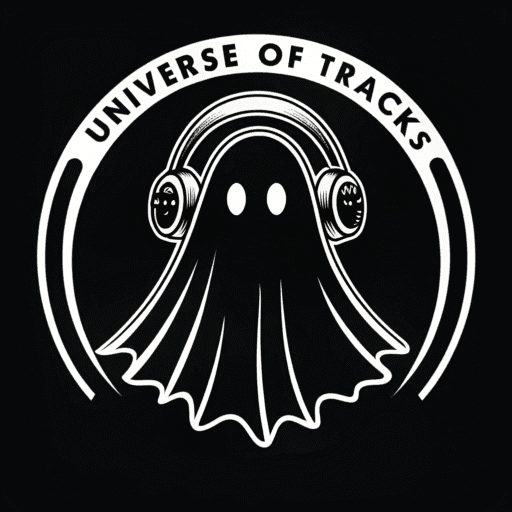 Logo del sito universeoftracks.com che rappresenta un fantasma con delle cuffie da dj