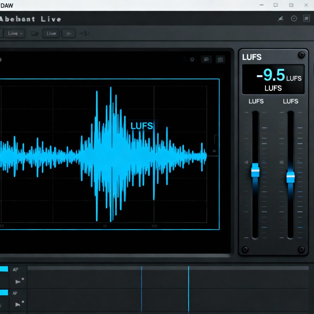 A perfectly mastered audio waveform, showing the technical quality needed before you email record labels.